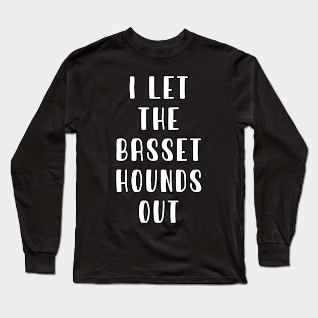 Basset hound dog walker sitter . Perfect present for mother dad friend him or her Long Sleeve T-Shirt by SerenityByAlex